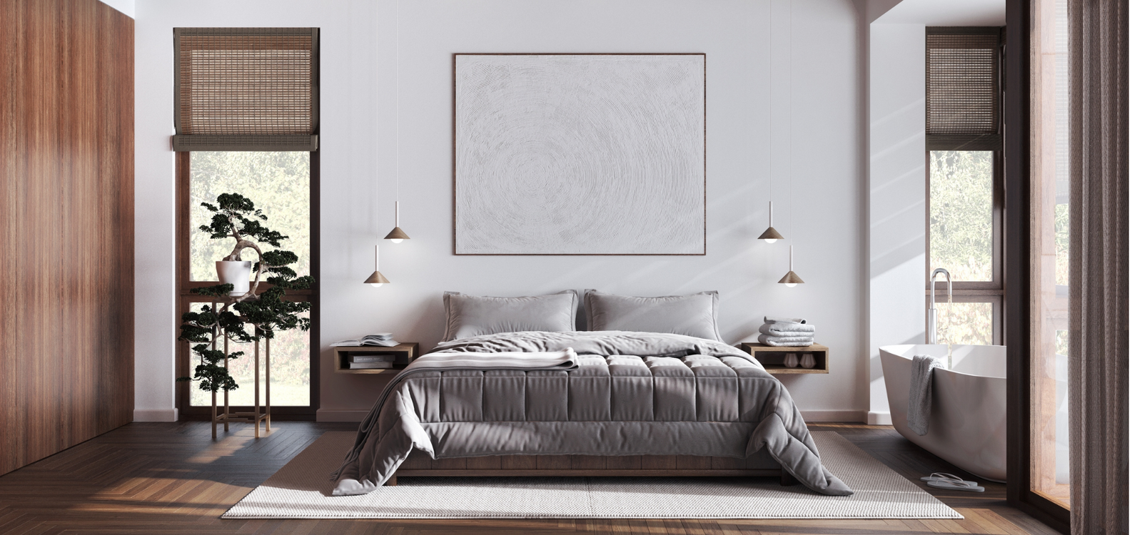 A calm, sunlit bedroom with a DreamStar mattress